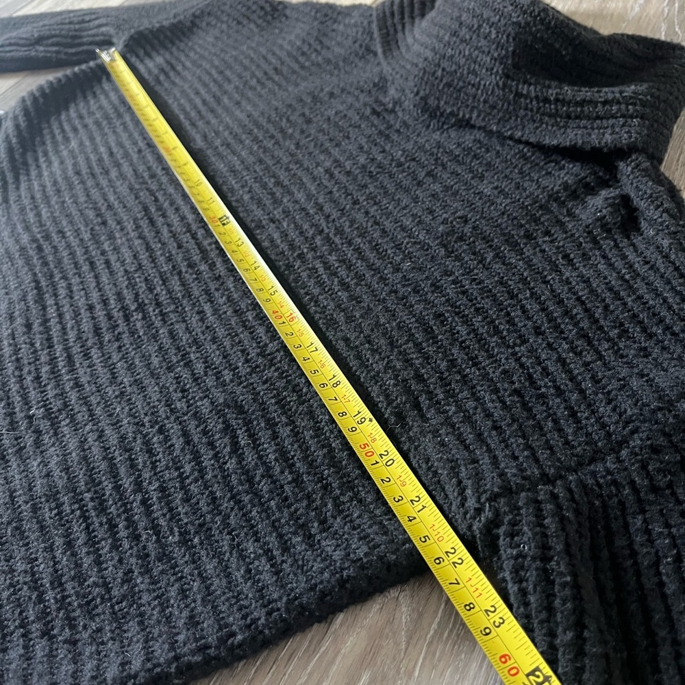Pilcro Anthropologie Black Oversized Cowl Neck Sweater - Picture 6 of 10
